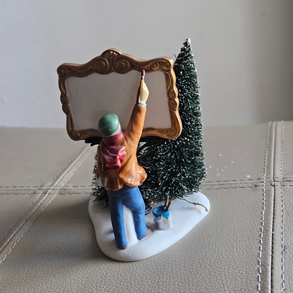 Vtg 1998 Dept 56 Village "Painting Our Own‎ Village Sign" 55501